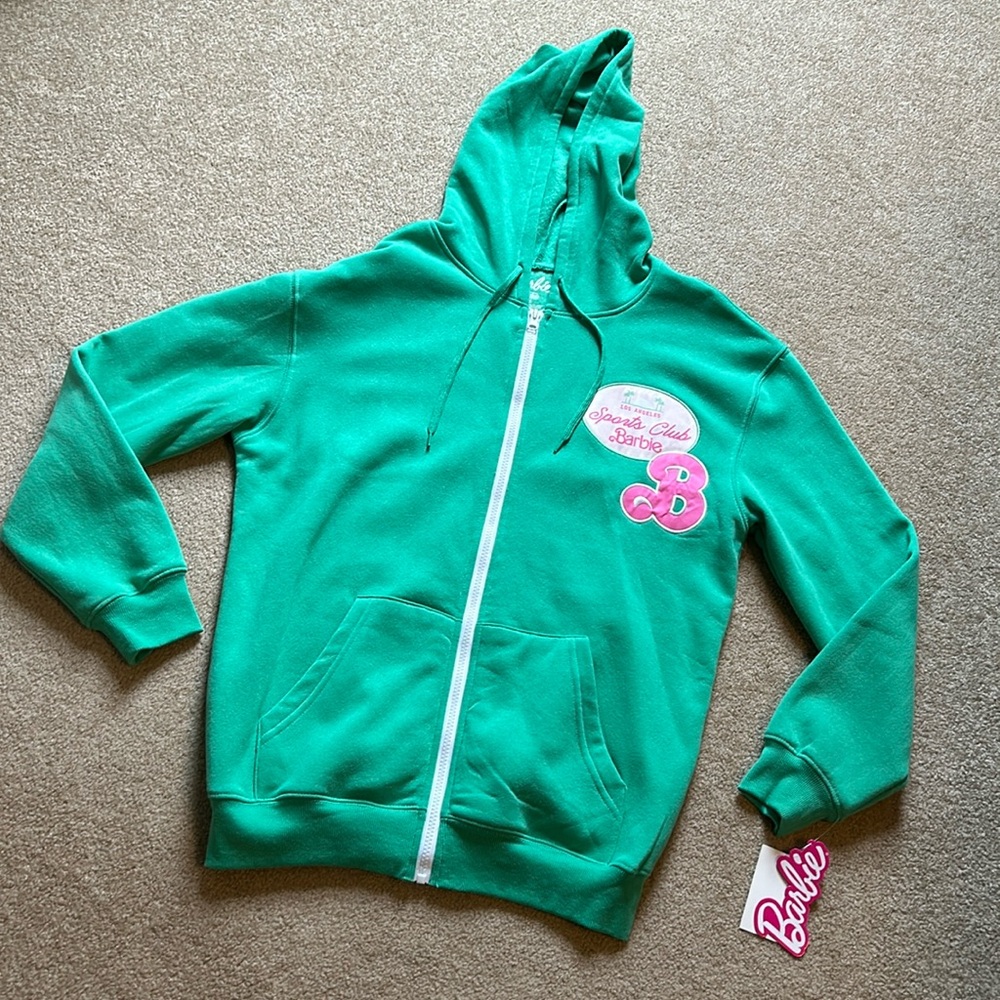 NWT Barbie, full zip hybrid hoodie
